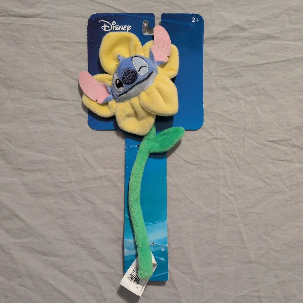 Disney 2026 Character Flower Bendable Plush Winnie Pooh/piglet Stitch Minnie Set